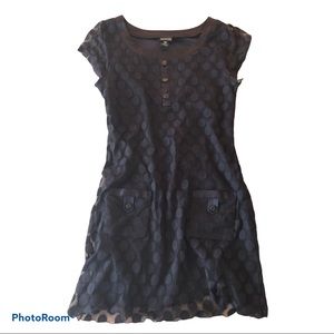 ENFOCUS STUDIO Dark navy midi polka dot dress